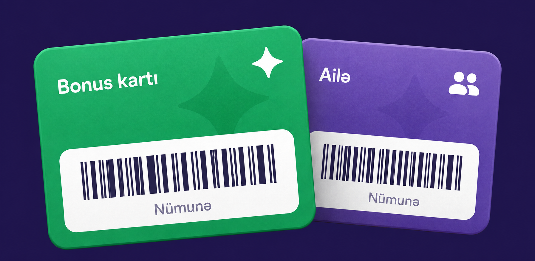 Bonus və ailə kartlarının nümunəsi